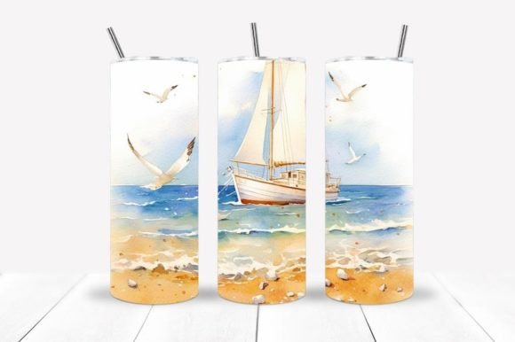 Download 20 Oz Skinny Tumbler Beach Wrap Tapered - 20 oz Collection