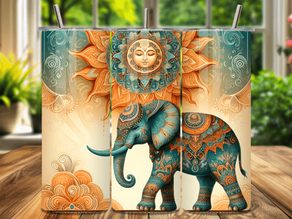 Download Mandala Elephant Boho Tumbler Wrap - Boho tumbler Collection