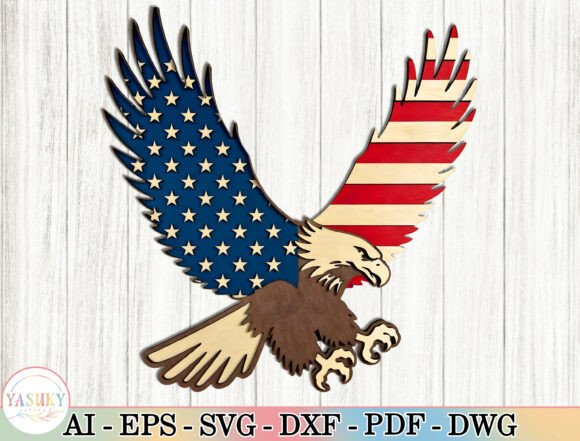 Download Layered Eagle Laser Cut File SVG - Laser cut file Collection