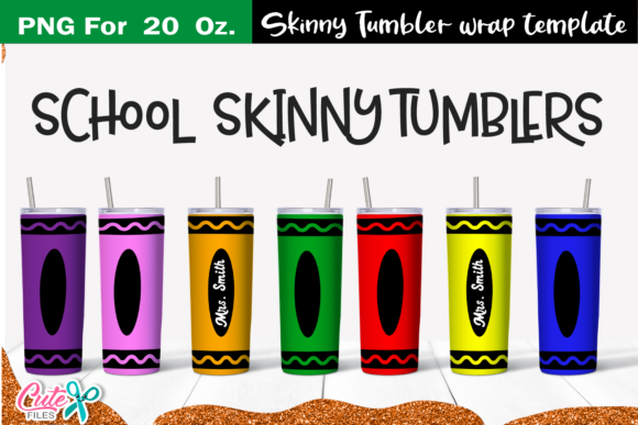 Download Crayon 20 Oz. Skinny Tumbler Wrap - 20 oz Collection