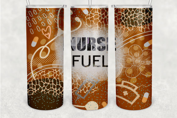 Download Nurse Fuel 20 OZ Skinny Tumbler Png File - 20 oz Collection