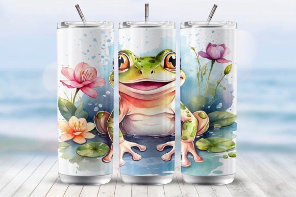Download Cute Frog 20 Oz Tumbler Wrap - 20 oz Collection
