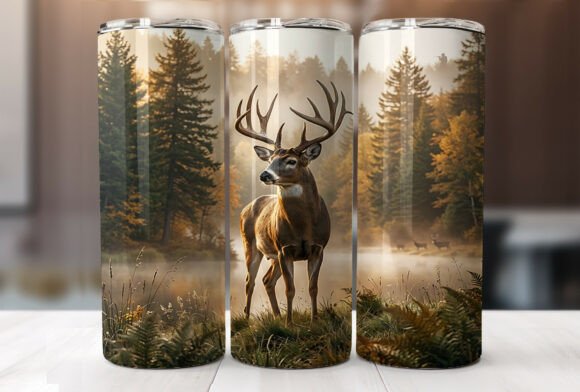 Download Majestic Deer Forest 20 Oz Tumbler Wrap - 20 oz Collection