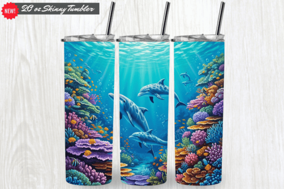Download 3D Ocean Dolphins Summer Tumbler 20 Oz - 20 oz Collection