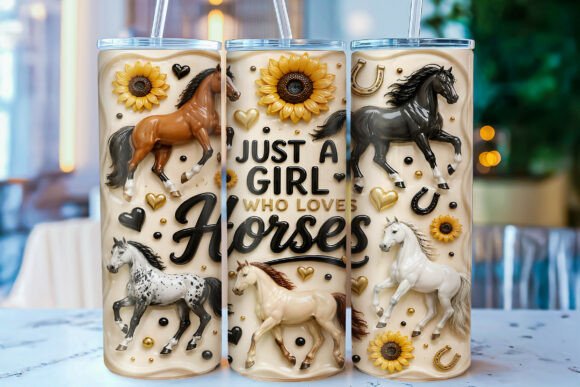 Download Inflated Horse Lover 20 Oz Tumbler Wrap - 20 oz Collection