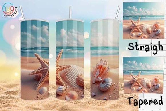Download 3D Seashells 20 Oz Skinny Tumbler - 20 oz Collection
